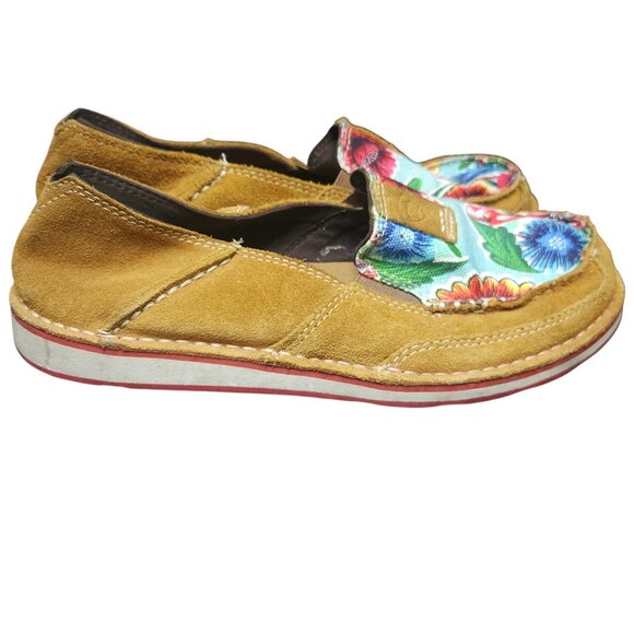 ARIAT Women's Red and Beige Cactus Cruiser Roper Slip On Loafers sz 8 - Picture 1 of 6
